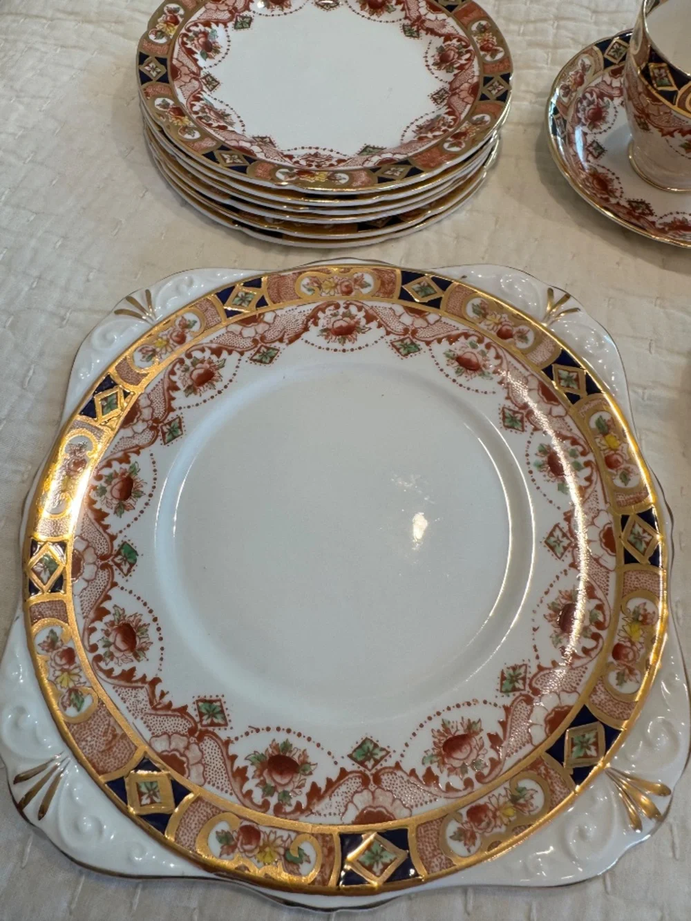 21 PIECE ROYAL TARA CARINA BONE CHINA DESSERT SET IRISH
